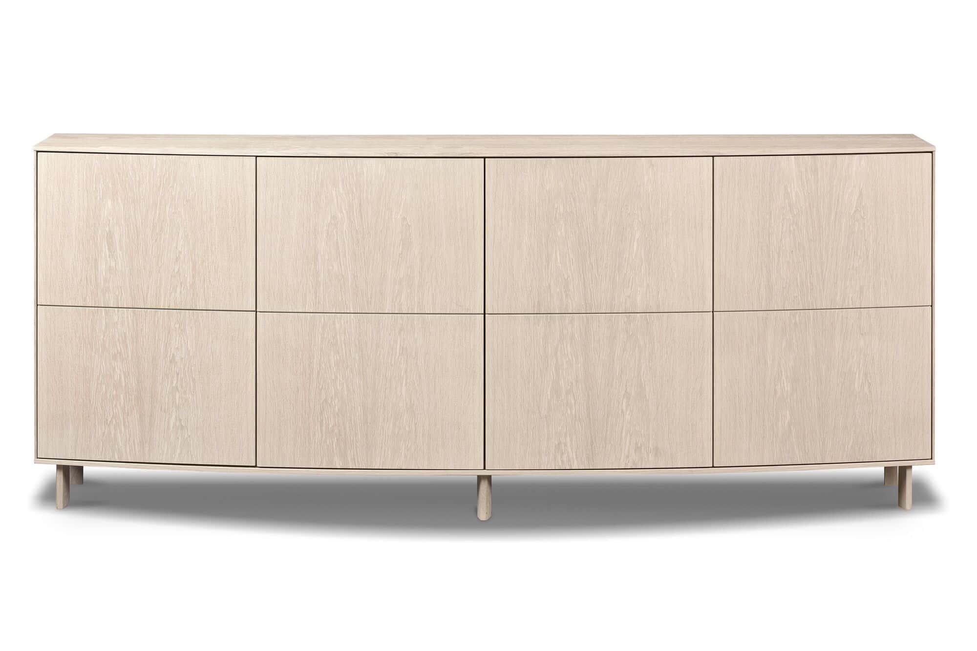 Sideboard Esszimmer Eiche weiss geölt und leicht gebogen - Sideboard Farum 2